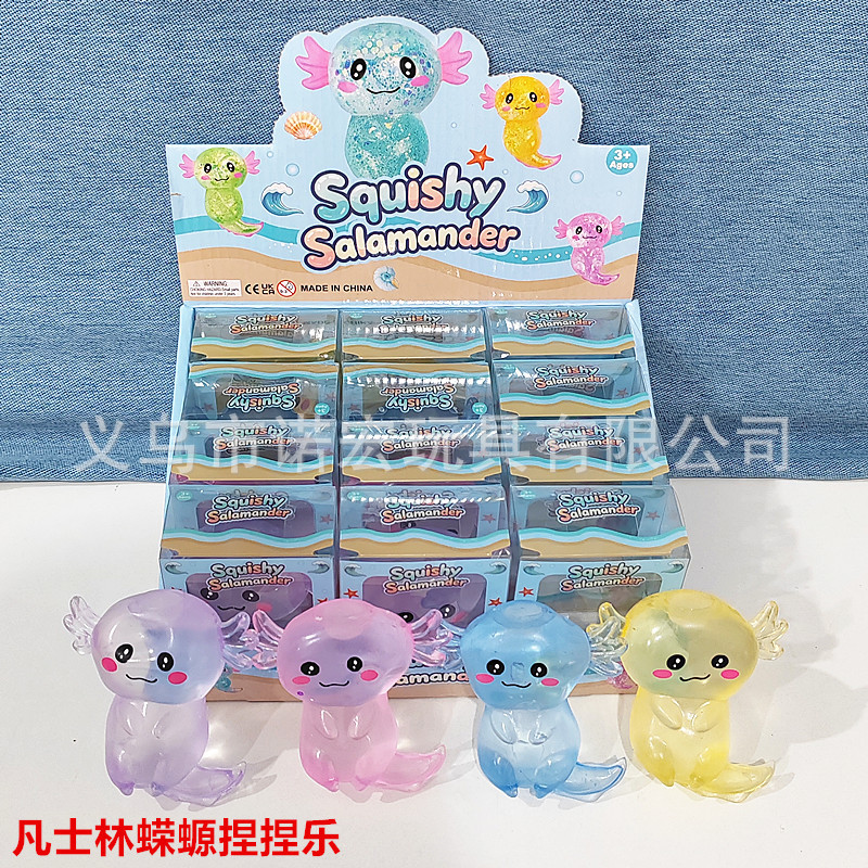 Cross-border new Vaseline salamander squishy toy, non-bouncy, stress-relieving, feels great, cute gift, stress-busting gadget