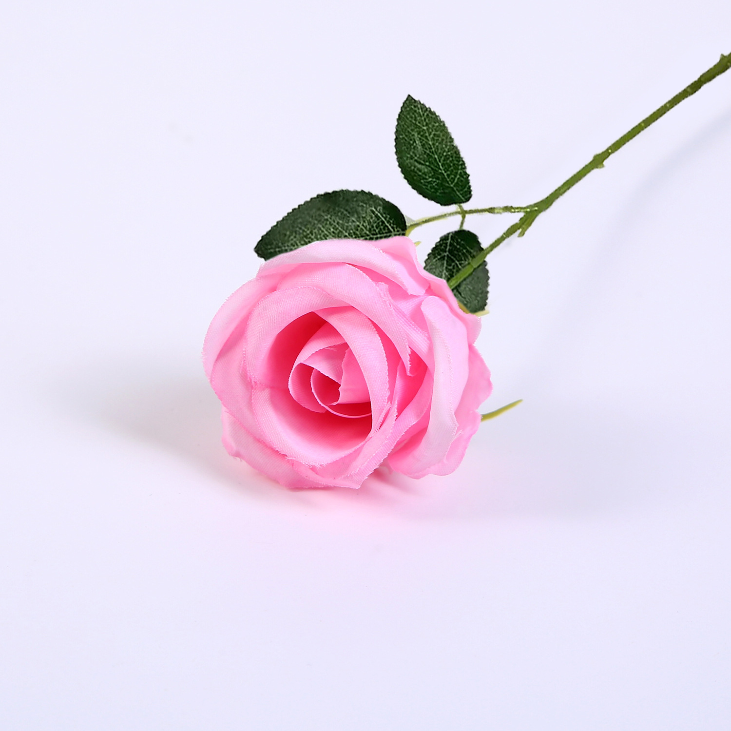 다크핑크 12호 + 잎이 있는 24cm 꽃줄기