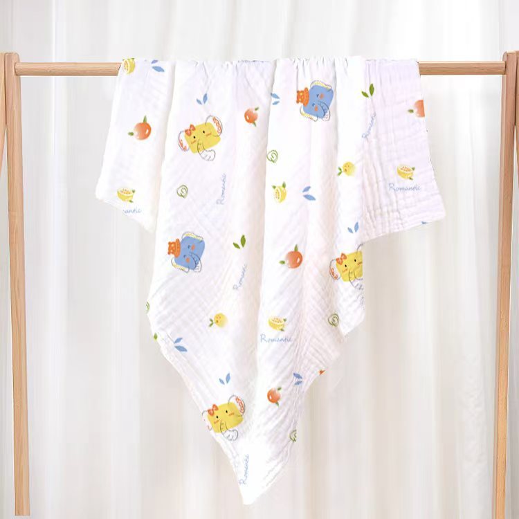新しい綿a類ガーゼバスタオル6層糸新生児乳幼児吸水カバー毛布柔らかいプリント赤ちゃんバスタオル|undefined