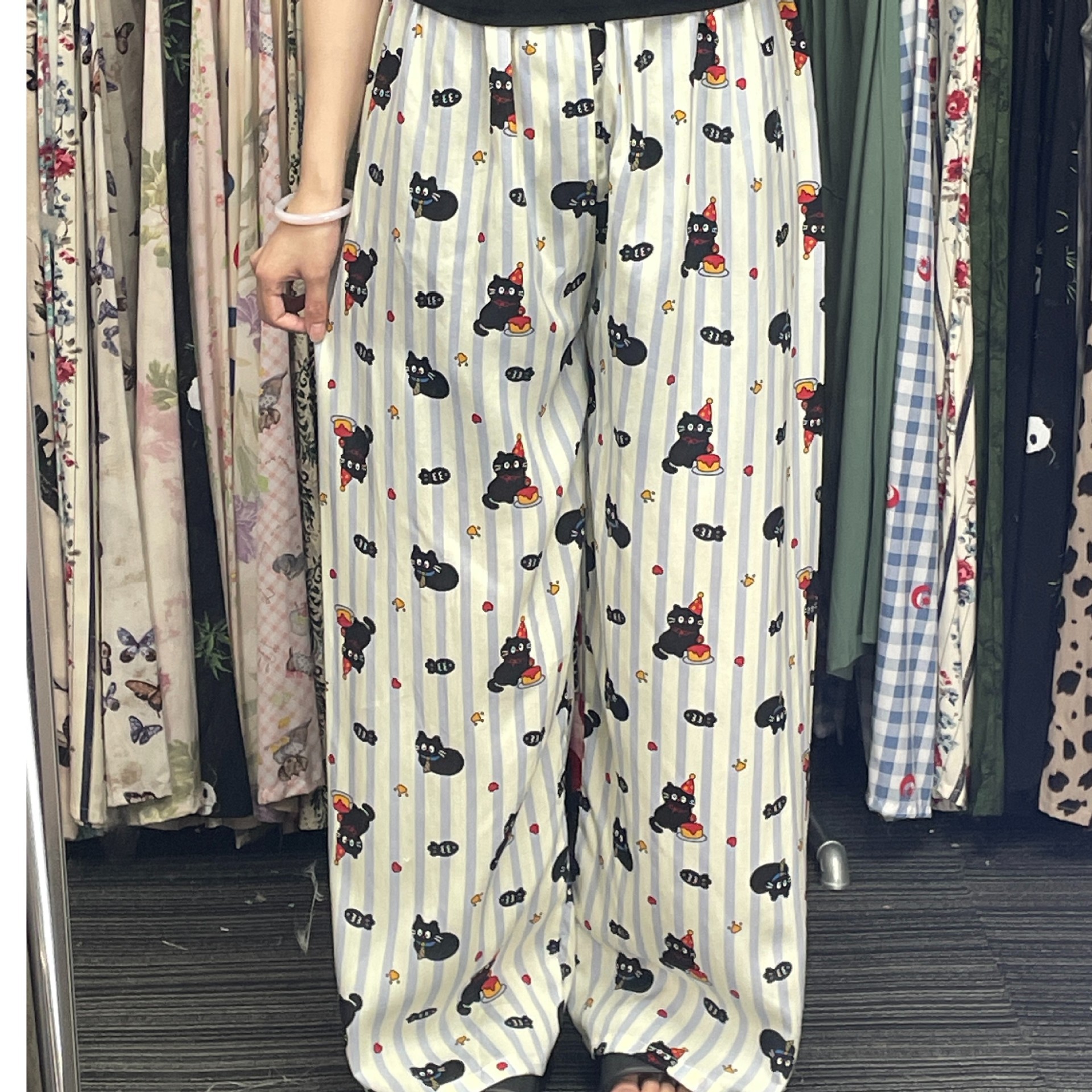 [5 días de preventa] [Pantalones de seda de algodón] Pantalones de pijama de seda de algodón para mujer