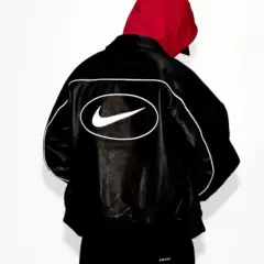Cross-Border Original Nik Joint Model American Trendyy Leather Varsity Jacket, Same Style for Men and Women