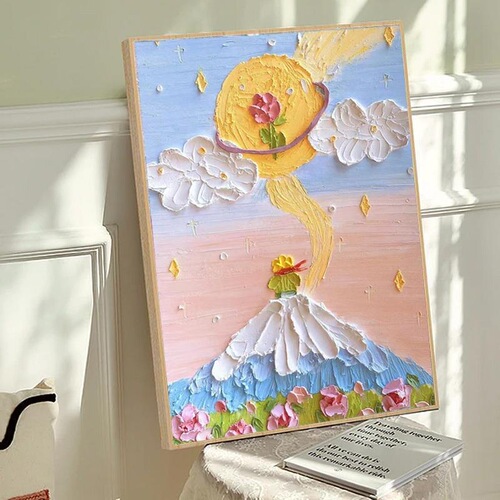 Cream quartz sand acrylic diy digital oil painting filled three-dimensional texture painting materials hand-filled decorative sand painting