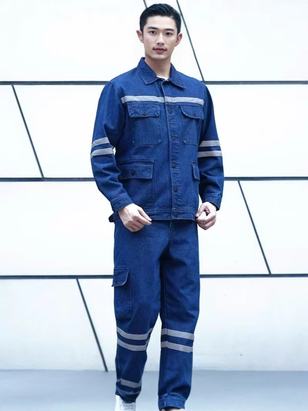 炭鉱地下労働保護作業服綿ボタンセキュリティ建設鉱山労働者作業服ダブル反射ストリップワークショップ工場服|undefined
