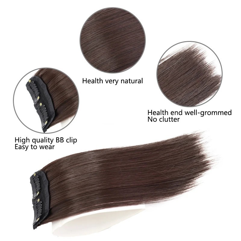 Extensions sintetiche naturale e voluminose con clip marrone_voghion.com