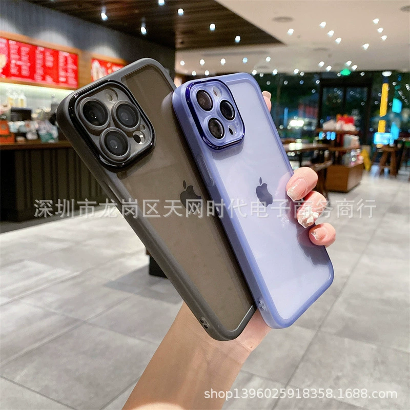 Apple, совместимая матовая на iPhone 14, прозрачная линза, чехол для телефона, защитный чехол, 14Promax, iPhone