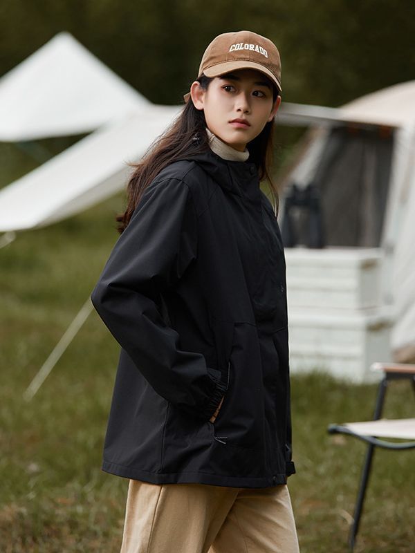户外山系单层冲锋衣女春秋季防风防水薄款外套徒步运动登山服男潮|undefined