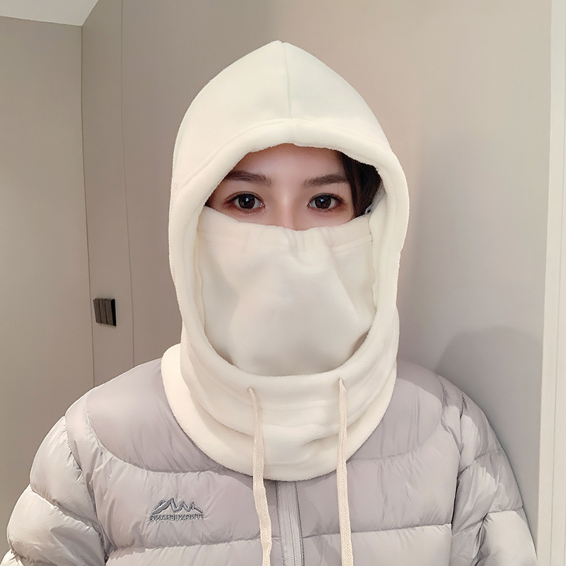 冬季户外骑行头套帽子滑雪防风防寒保暖加绒加厚护颈摇粒绒面罩|undefined