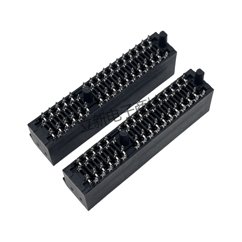 PCIE显卡插槽64Pin闭口直插X4 鱼眼脚压接式带柱 PCI-E内存卡槽