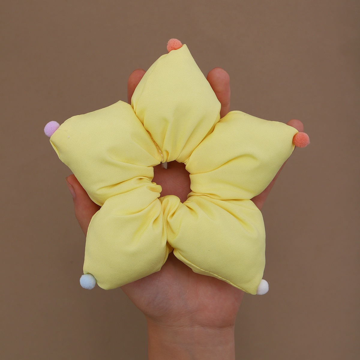 Color curry flores dulces flores del intestino delgado anillo de pelo para niños bolas de cabello cuerda de caballo correa de cabello para niñas