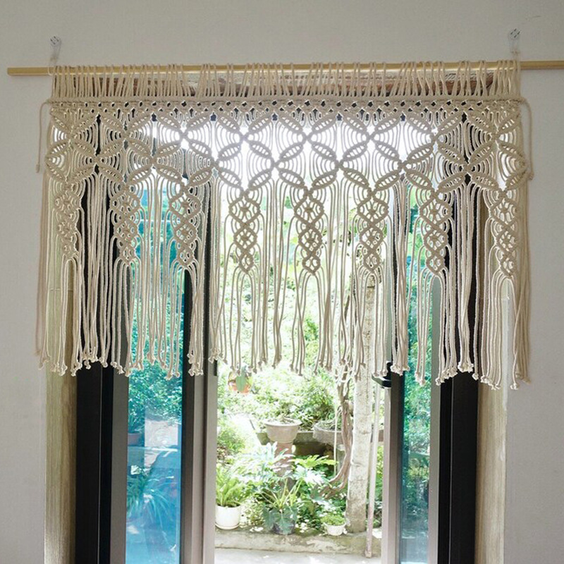 ins Nordic room decoration cotton rope woven door curtain curtain tapestry Bohemian tassel door curtain foreign trade supply