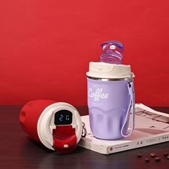 新款高顏值咖啡杯316不鏽鋼保溫杯智能溫顯杯車載隨行杯禮品杯