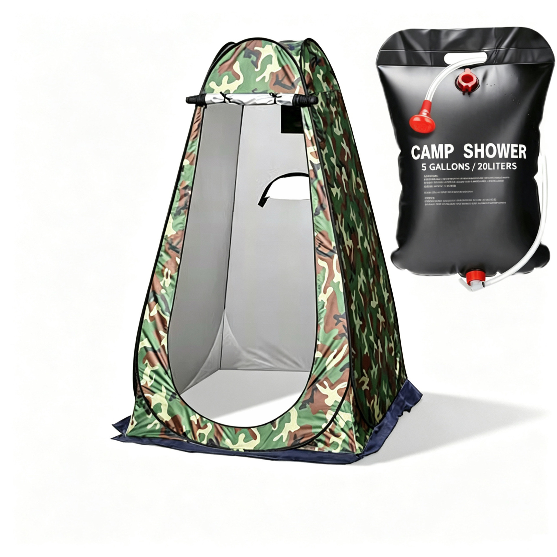 3-window standard camo + 20l shower bag / Single size: 1.2*1.2* 1.9m