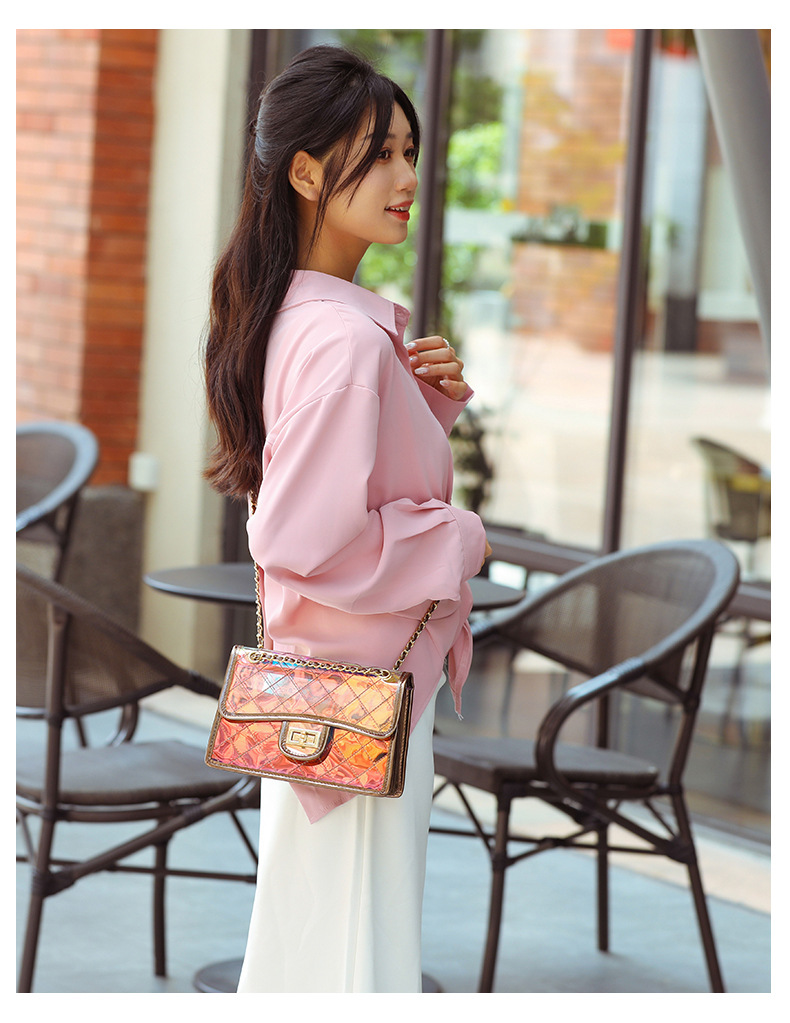 Nuovo dional cross jelly per le donne, filo da ricamo alla moda con griglia di diamanti trasparenti, piccola catena francese da spiaggia_voghion.com