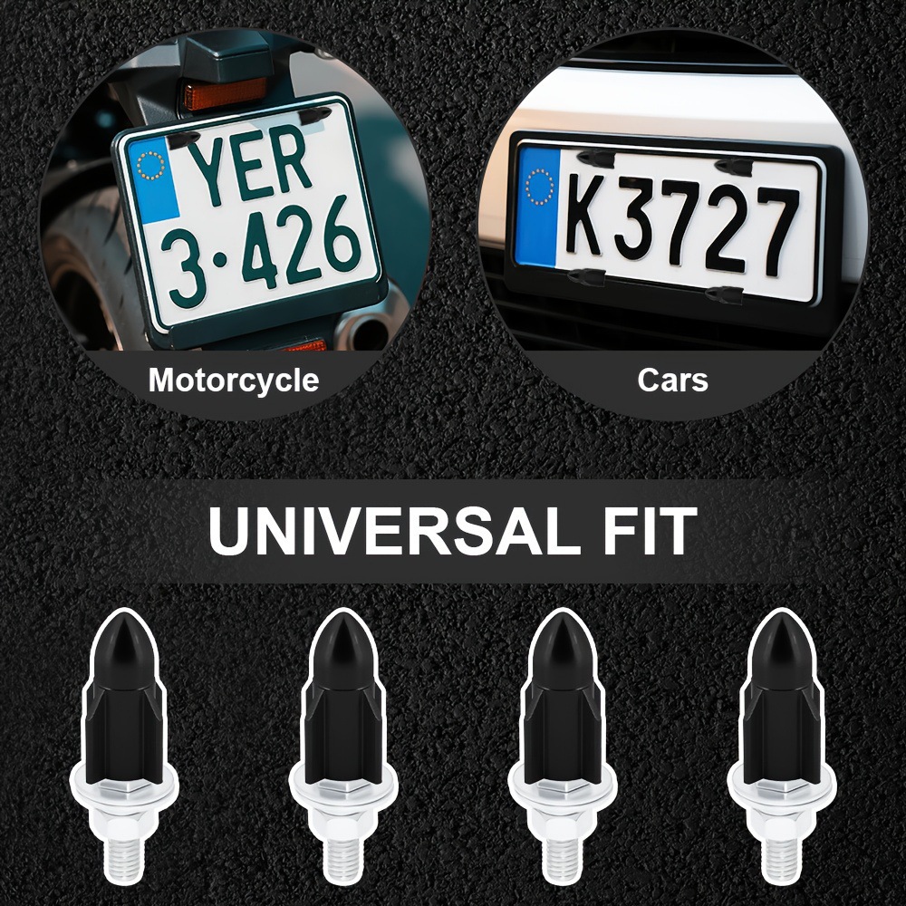 Parafusos de alumínio iridescente para matrícula de carro_voghion.com
