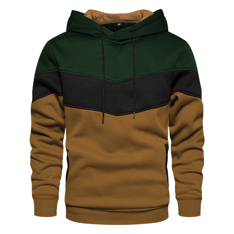 Transfronterizo de Amazon Otoño e Invierno color a juego suéter con capucha suéter casual de los hombres suéter suelto fabricantes entrega de una sola pieza