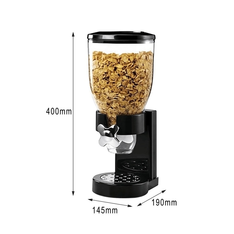 Cerealディスペンサーダブルヘッド3.5l直立プラスチック麦マシンシリアルマシン台所食品分配タンク|undefined