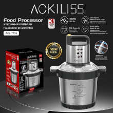 ACKILISS跨境家用多功能电动绞肉机6L大容量绞馅机打蒜机打肉器