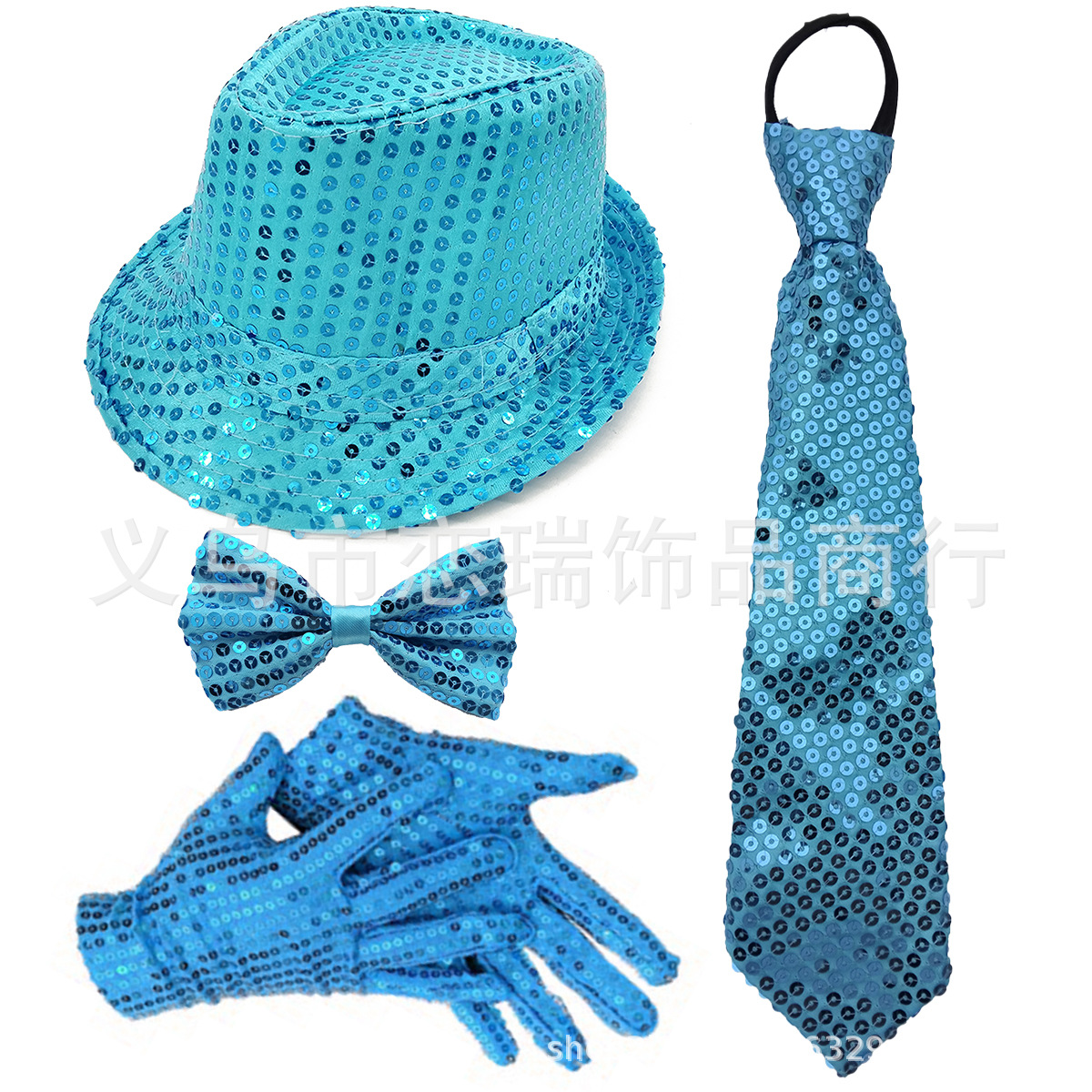 70s DISCO espectáculo accesorios esquinilla sombrero corbata guantes cinturón hombre conjunto Xiaoyin TEMU en stock