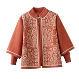 洋气妈妈春装外套2025新款中老年女春秋季针织开衫上衣两件套高贵，女装套装/套裙，妃慕昵服饰