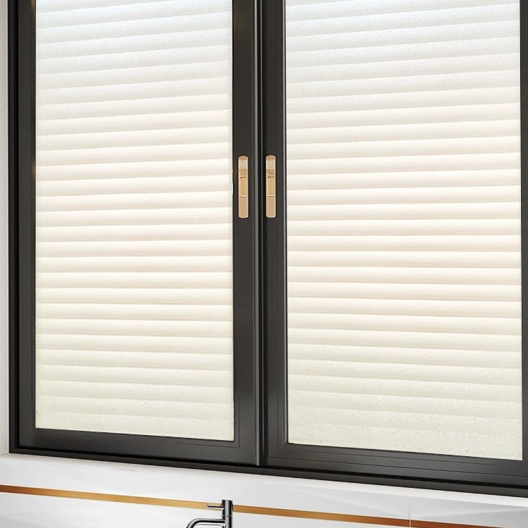 Наклейка на окно с жалюзи для ванной комнаты, анти-световая матовая стеклянная пленка, защита от подглядывания, полная затемнение, светопропускающая непрозрачная