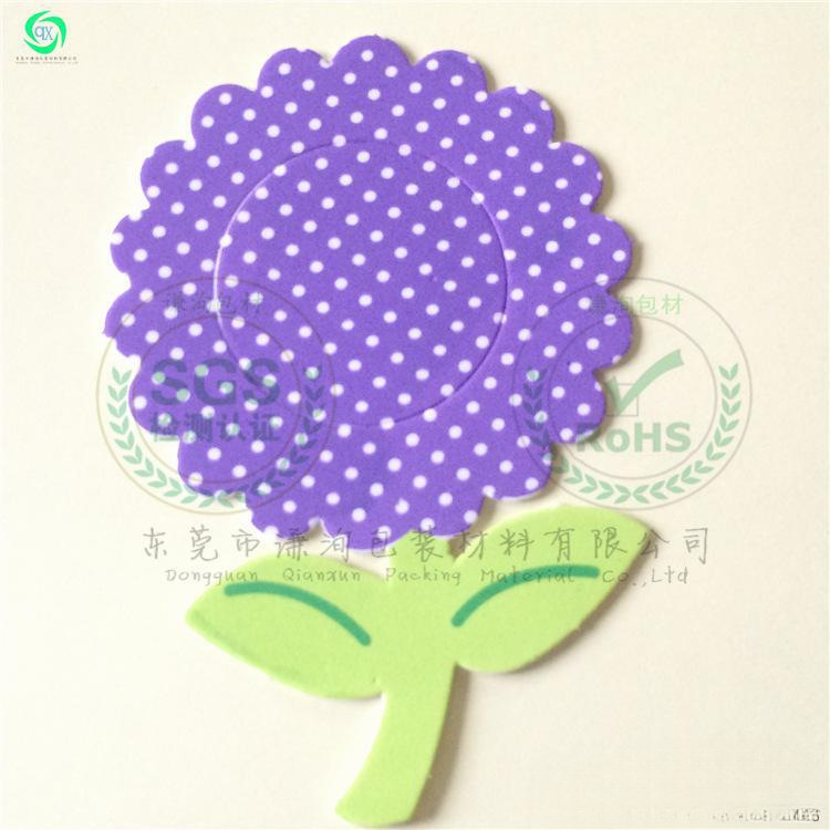 eva工艺品 紫色EVA泡棉花朵 可颜色图案
