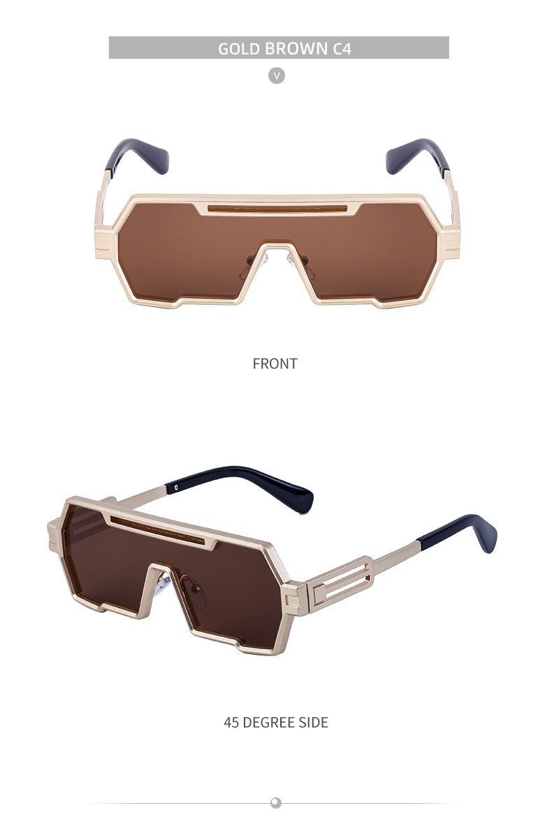 Steampunk One Piece Irregular Sunglasses For Men And Women_voghion.com