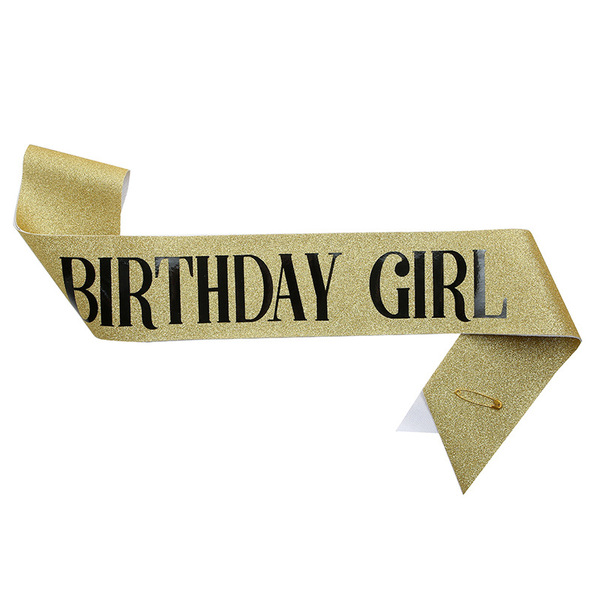 Cross-border birthday party glitter shoulder strap etiquette belt…
