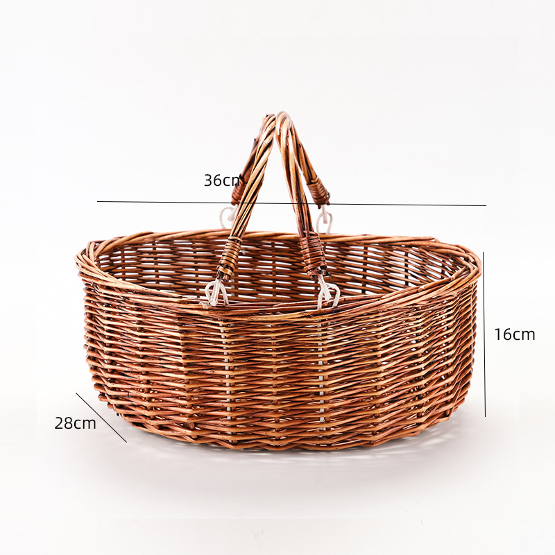 Doble cesta en vivo marrón pulido