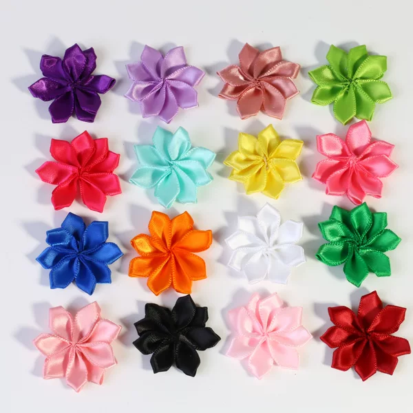 3.8cm polyester hand-sewn octagonal multi-cornered small flower, unicorn headband accessory, clothing accessory, handmade small flower headpiece