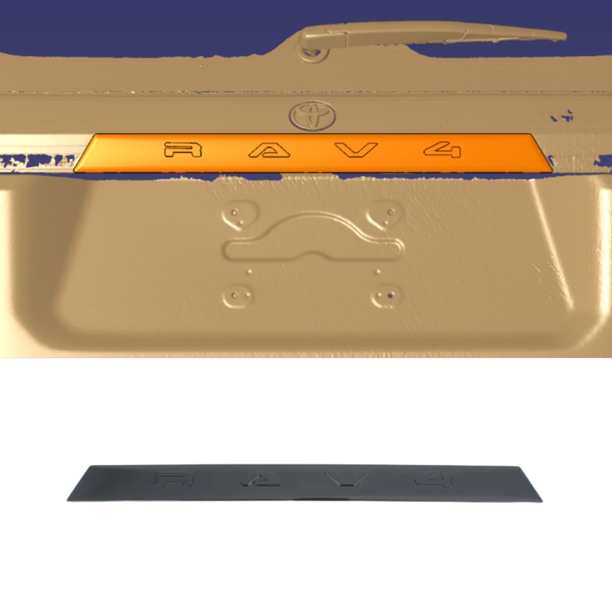 Suitable for Toyota Rav4 26 Models: Rearview Mirror, Fog Light Cover, Corner Protector, Rear Wing Side Cover, Rear Trim Strip