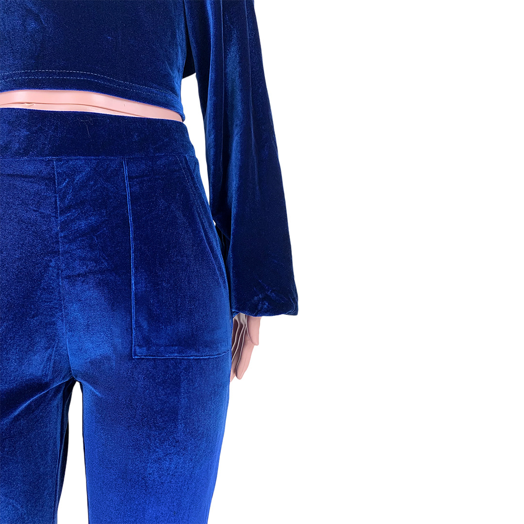 Completo pantalone donna per discoteca monospalla maniche a lanterna_voghion.com