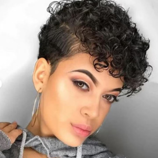 Cross-Border New Product Wig Hair European and American Wig Women's Short Hair Fluffy African Wig Mechanism Chemical Fiber Headgear Wigs