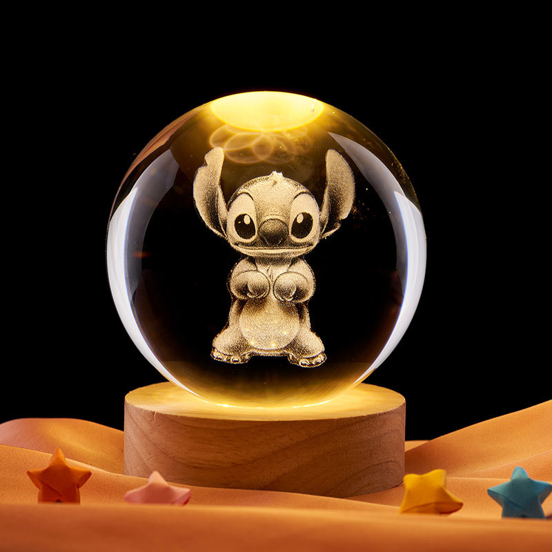 Estrella de noche lámpara de cristal bola de regalo de cumpleaños creativo para chicas para enviar a amigos de clase significativos novio decoración de mesa