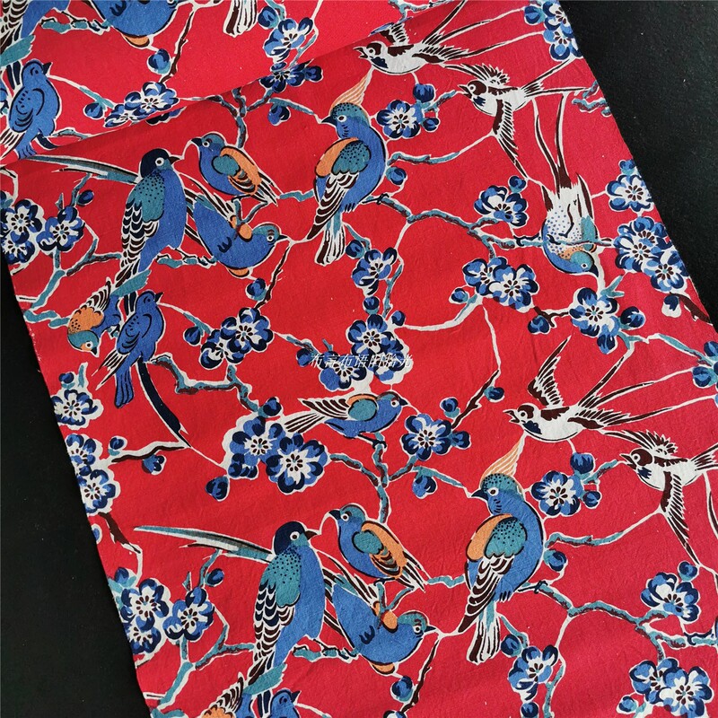 崇明土布、古布、中国風手作り土布、粗布、手織り布、プリント布、手作りDIY布|undefined