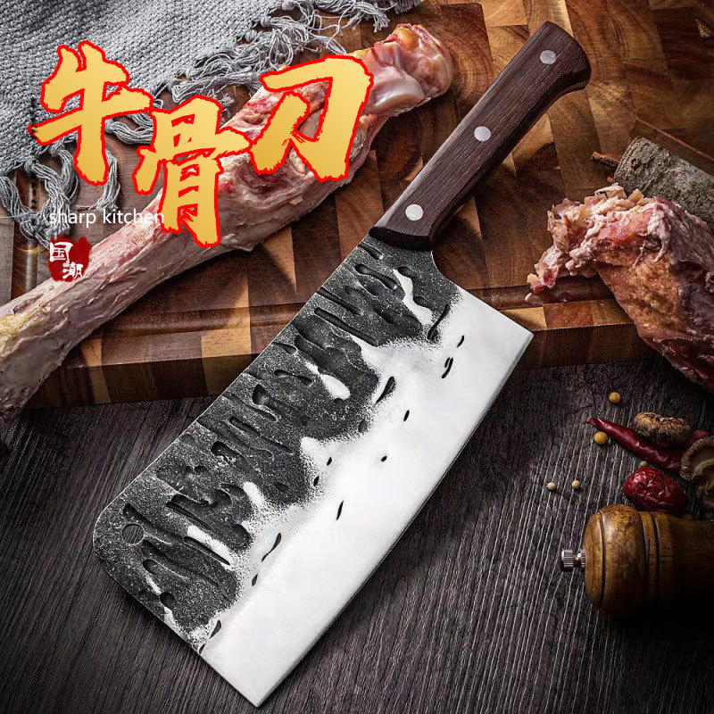 Large Heavy-Duty Bone-Slicing Knife, Heavy-duty Bone Knife, Specialized Knife for Large Bones, Forged Bone Knife