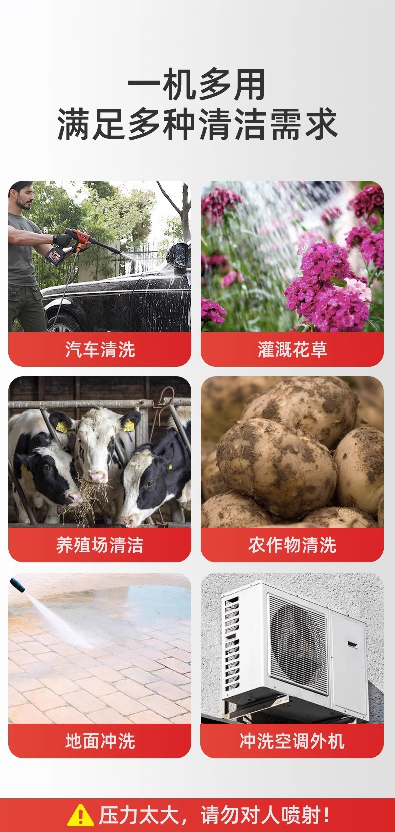 Customized Multifunctional High-Pressure Car Wash Water Gun Wireless Car Wash Machine Household Lithium Battery Car Wash Artifact Spray Watering Flower Water Gun
