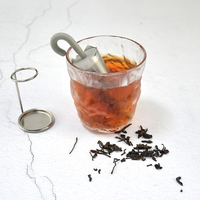 Creativa paraguas colador de té hogar al por mayor embudo de acero inoxidable Filtro de aislamiento de té neto fabricante de té accesorios colador