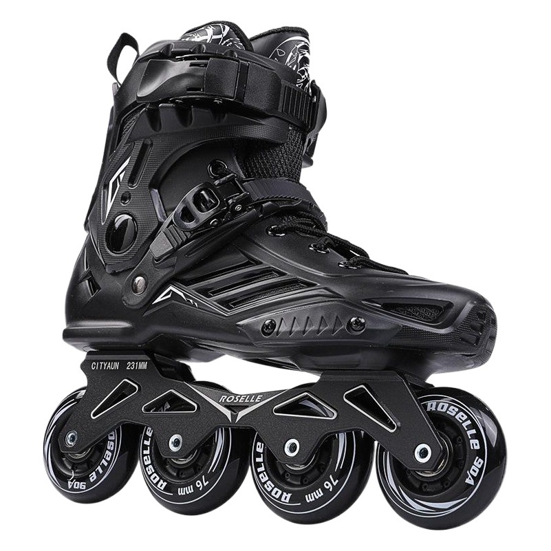 Luoshen skates adult roller skates adult in-line skates for men and women beginners roller skates single row flat shoes