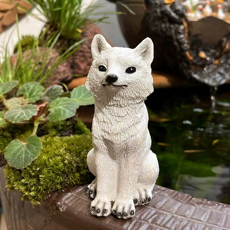 Белая лиса украшает девятихвостую лису мясистую наружную отделку водонепроницаемый солнцезащитный крем не выцветает, не заплесневелый маленький лиса украшает