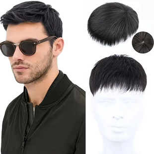 Source factory men's replacement block foreign trade available for in stock first factory direct breathable hair root cover white hair