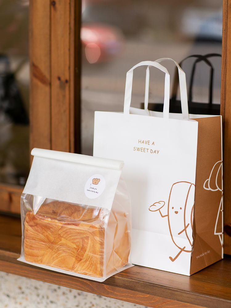 Tong Tong pan tostado japonés bolsas de mano para llevar dulces bolsas de embalaje pastel bebidas horneado bolsas personalizadas