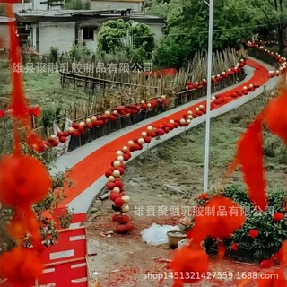 农村婚礼路引气球现货批发结婚房装饰布置迎宾路边喜庆订婚宴布置