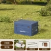 Blue 50-sided wide three-door outdoor folding box (no boards or wheels)