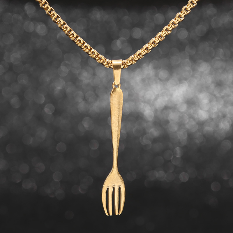 Wholesale Jewelry Retro Scissors Spoon Kitchen Knife 304 Stainless Steel Plating display picture 29