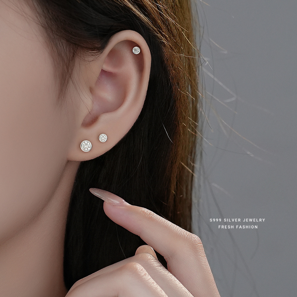 Cool Minimalist Stud Earrings For Men Stainless Steel Punk Style_voghion.com