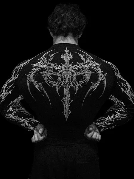 Breathedivinity New Tomahawk Long-Sleeved Popular Men's Fitness Tops Autumn Sports Training Bottoming Shirt Dark