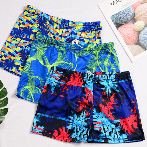 Men's Straight Leg Large Size Loose Fashion Printed Anti-Embarrassment Swimming Trunks Hot Spring Beach Men's Swim Trunks Wholesale