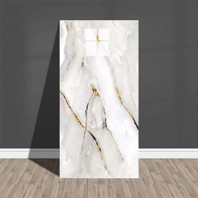 Fábrica de suministro directo de imitación de mármol azulejos de pared autoadhesivo a prueba de agua a prueba de humedad pegatinas de pared suministro transfronterizo placa de plástico de aluminio