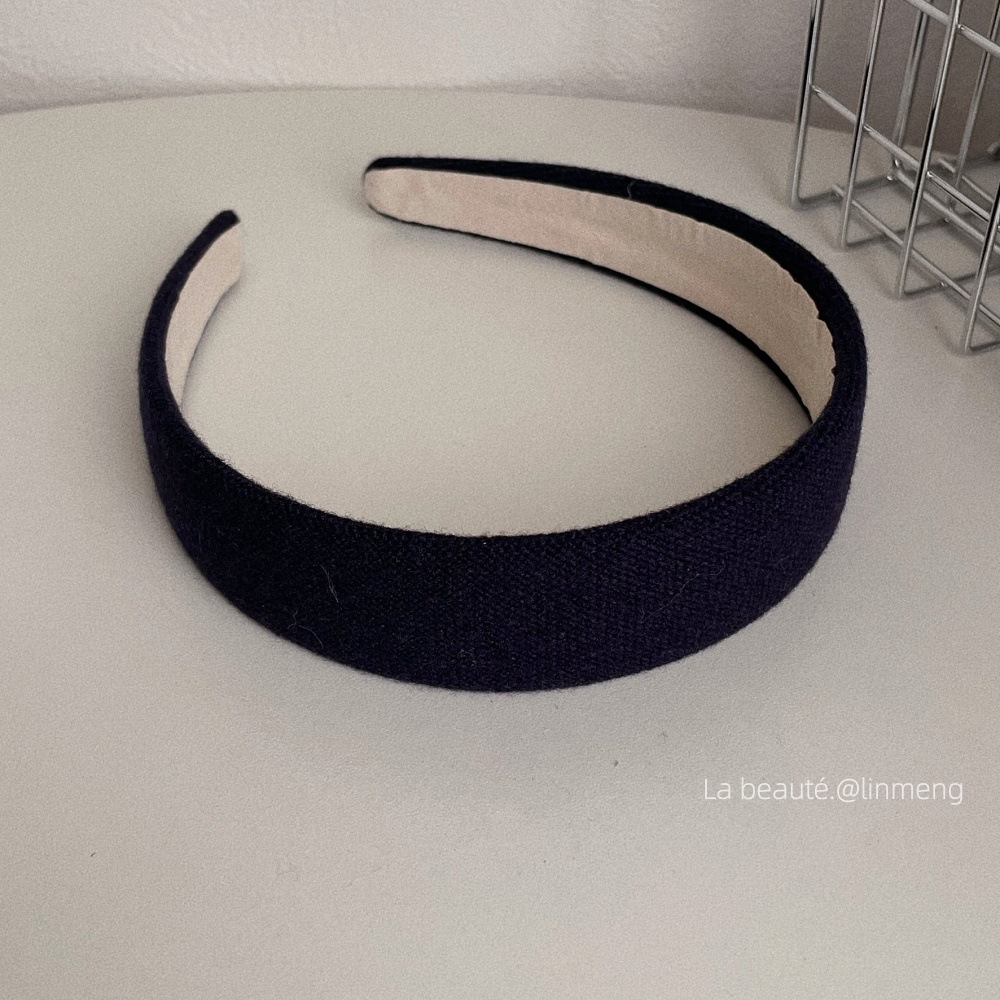 Diadema superior de cráneo alto Diadema de fragancia pequeña negra de alta calidad Diadema de estilo perla coreana arco simple cueva para el cabello accesorios para el cabello femenino