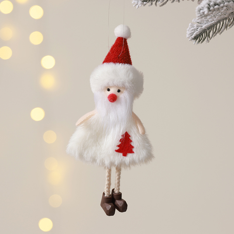 Nuevo ángel transfronterizo muñeca Santa ciervo decoración colgante tela de peluche colgante árbol de Navidad